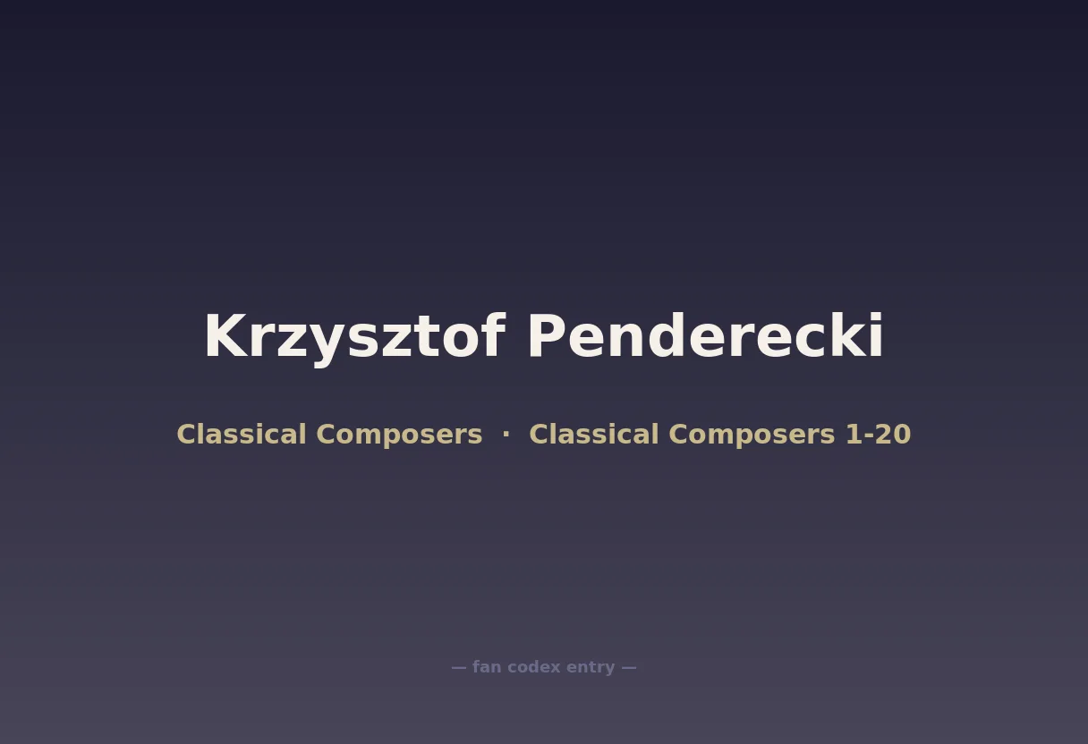 Krzysztof Penderecki